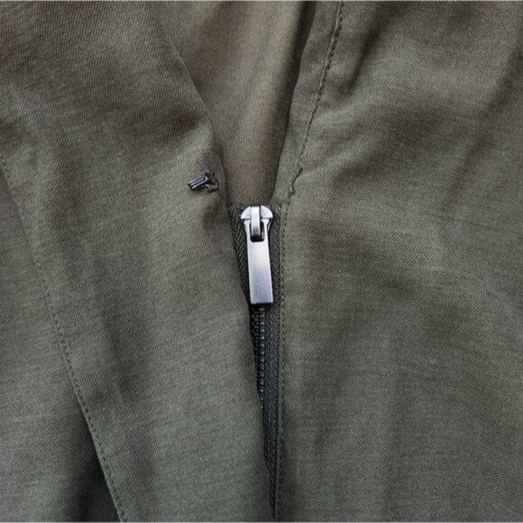 Nine West Green Womens Medium Lightweight Utility Jacket Zipper Long Sleeves - Picture 7 of 12